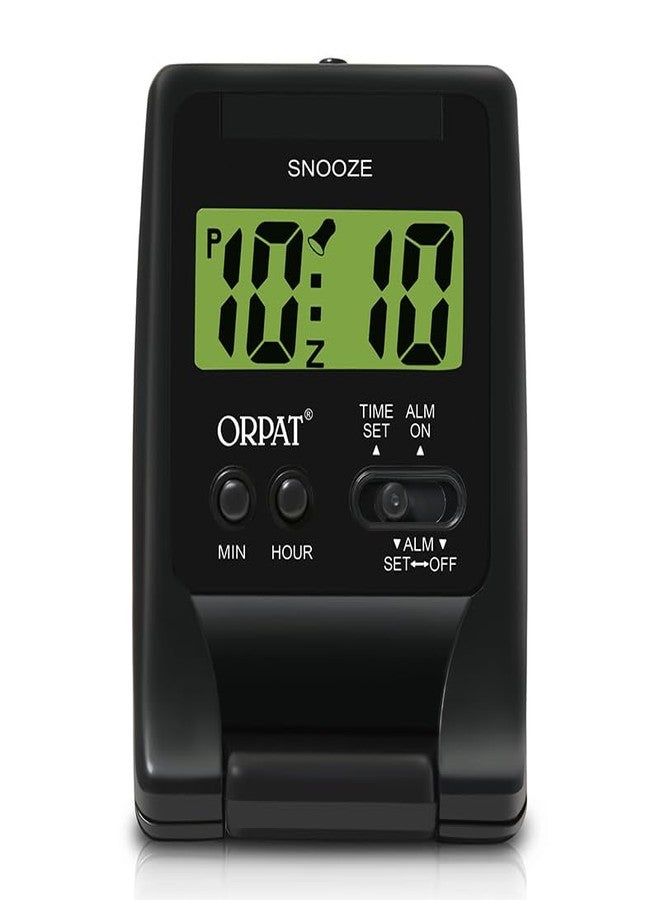 Orpat Plastic Ajanta Digital Alarm Clock with Snooze and Light Function (10X7.1X2 Cm) (Black) - Image 1